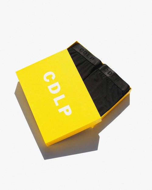 2 × Lyocell Long Johns in Black in yellow signature box