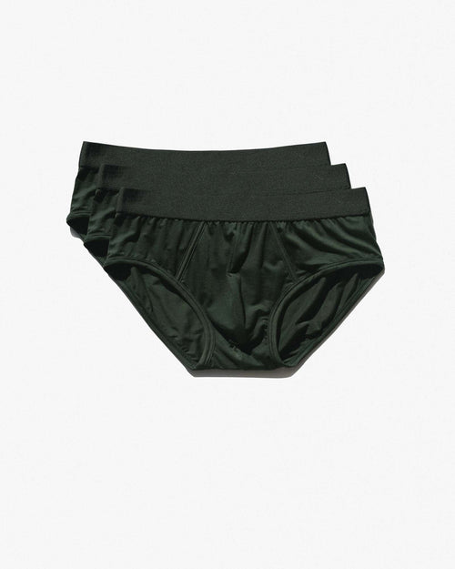 3 × Lyocell Y-Brief in Army Green