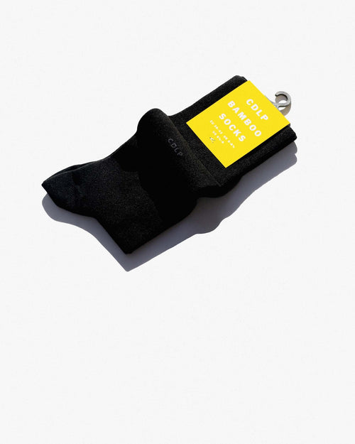 Breathable Bamboo Mid-Length Socks in Black