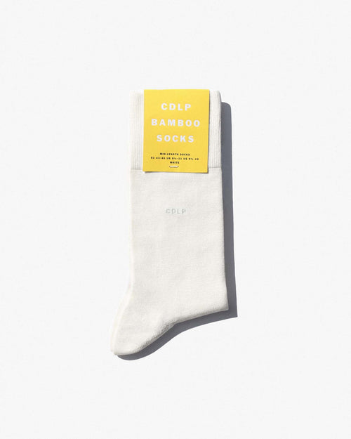 Bamboo Mid-Length Socks in White