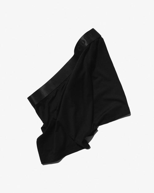 Breathable and moisture-wicking boxer-brief in black colour