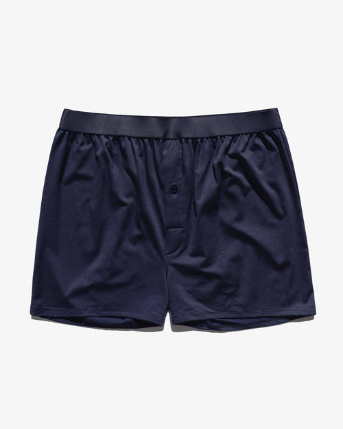 Lyocell Boxer Shorts in Navy Blue