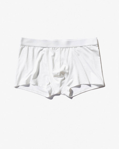 Lyocell Boxer Trunk in White