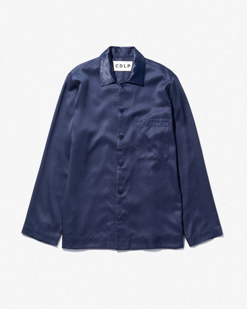 Home Shirt Navy Blue made of Lyocell ### main_image