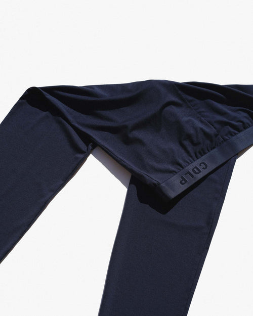 Moisture Wicking Lyocell Long Johns in Navy Blue