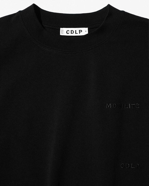 Heavy Jersey T-Shirt in Black with embroidered branding