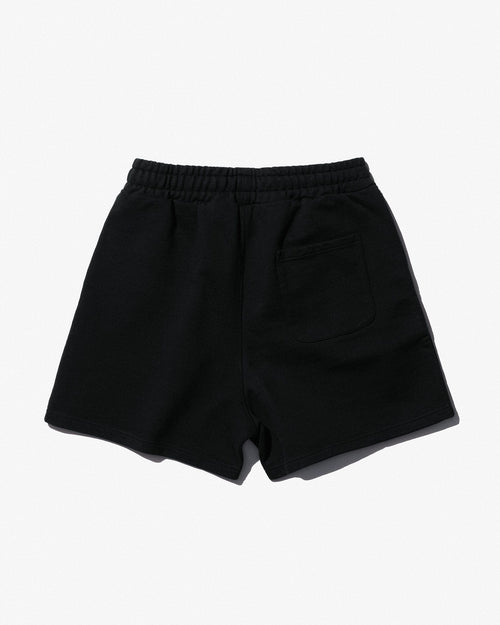 Heavy Terry Shorts in Black made of Recycled and Organic Cotton with a back pocket