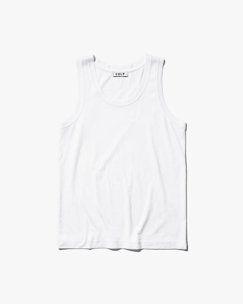 Lyocell Midweight Tank Top in White